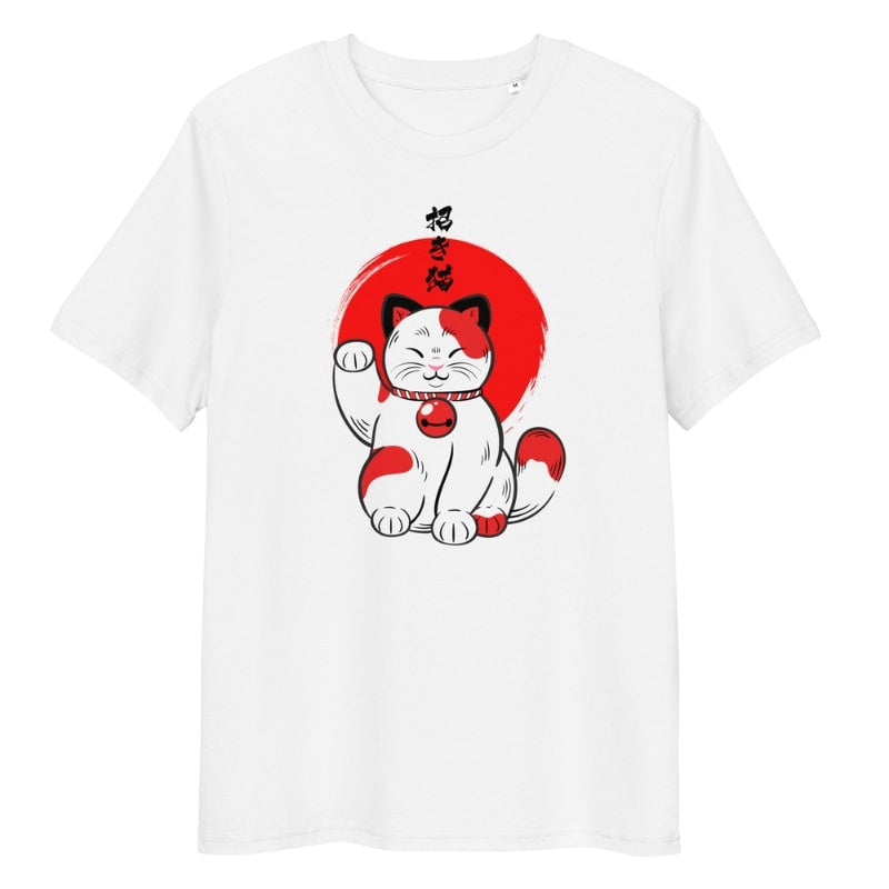 Japanische T-Shirt - Katze Glücksbringer S