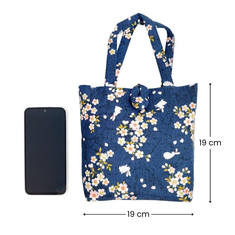 Japanische Tasche - Usagi Sakura Blau