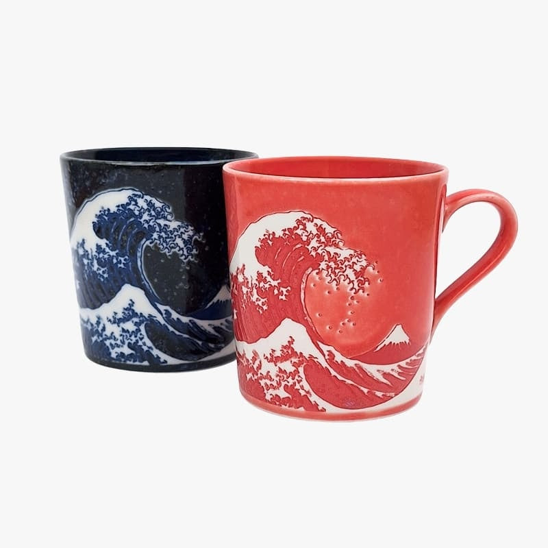 Japanische Tasse - Kanagawa Blau