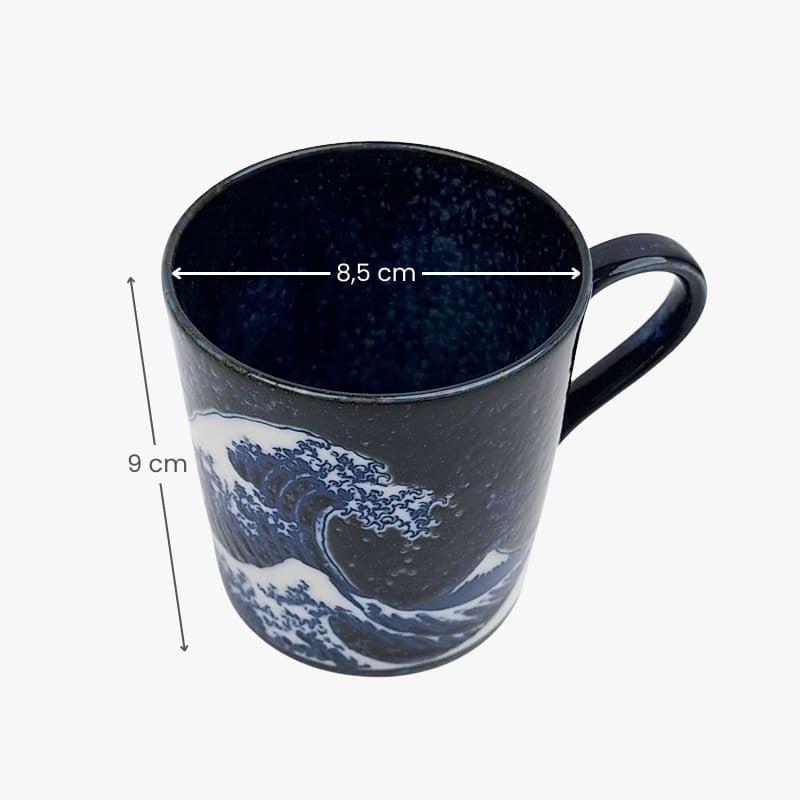 Japanische Tasse - Kanagawa Blau
