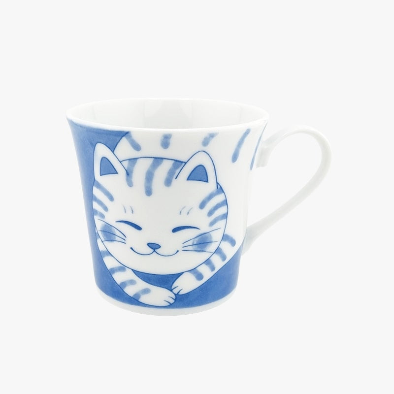 Japanische Tasse - Neko Blau