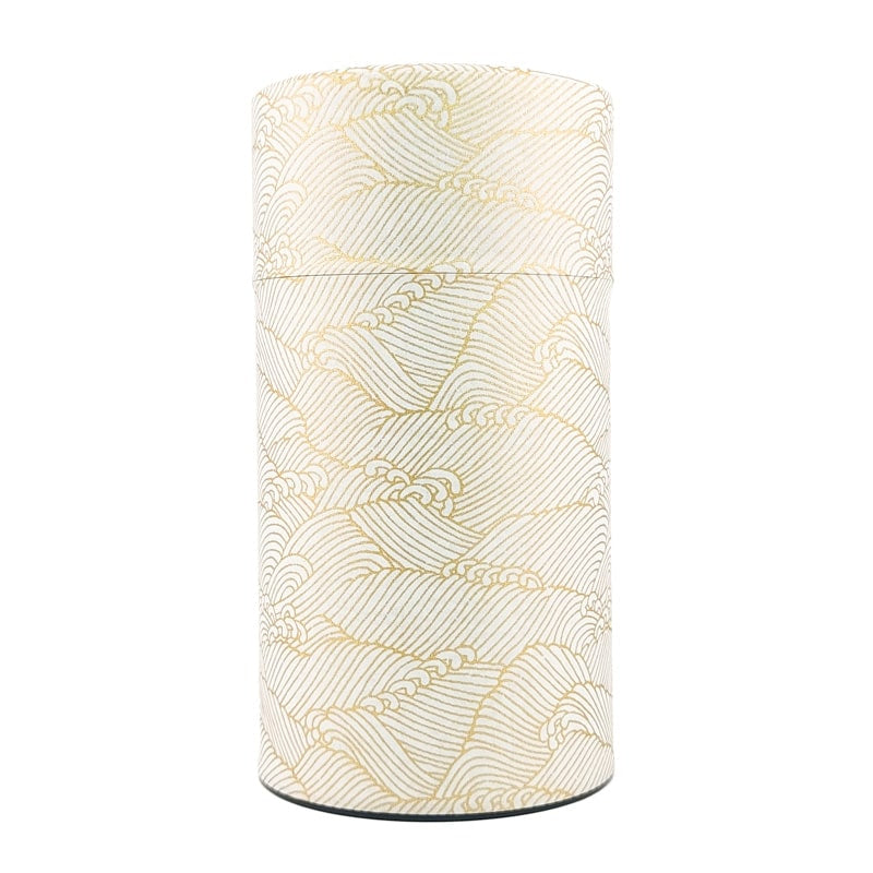 Japanische Teedose - Goldene Wellen