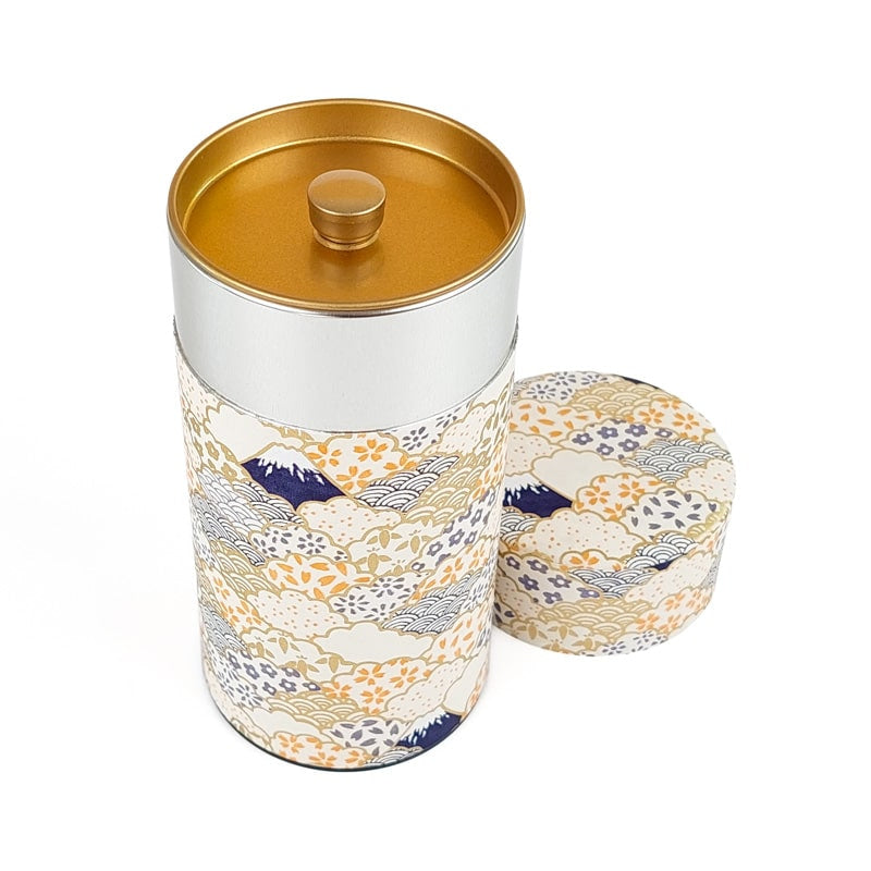 Japanische Teedose - Yuzen Washi