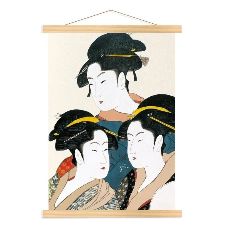 Japanische Wandbilder - Drei Schönheiten