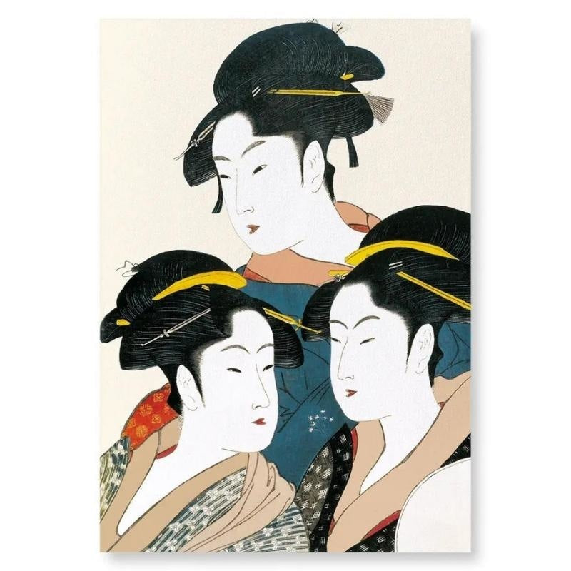 Japanische Wandbilder - Drei Schönheiten A4