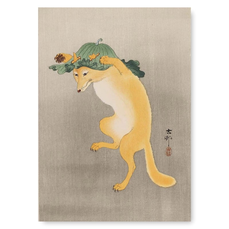 Japanische Wandbilder - Kitsune A3