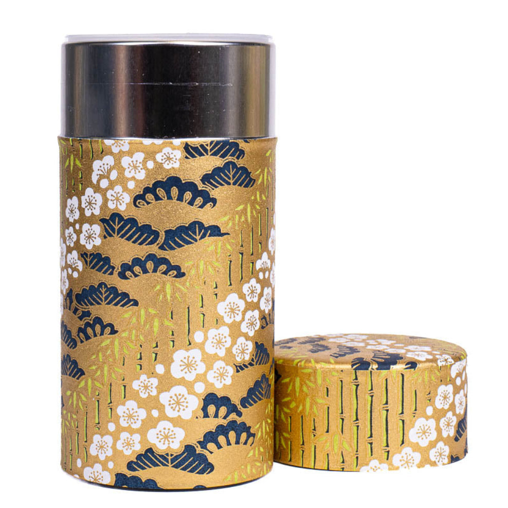 Japanische Washi-Teedose - Takeshirabe Gold