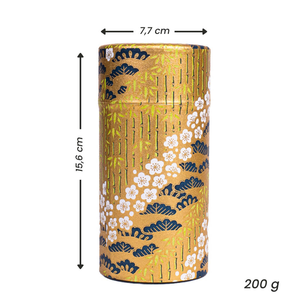 Japanische Washi-Teedose - Takeshirabe Gold