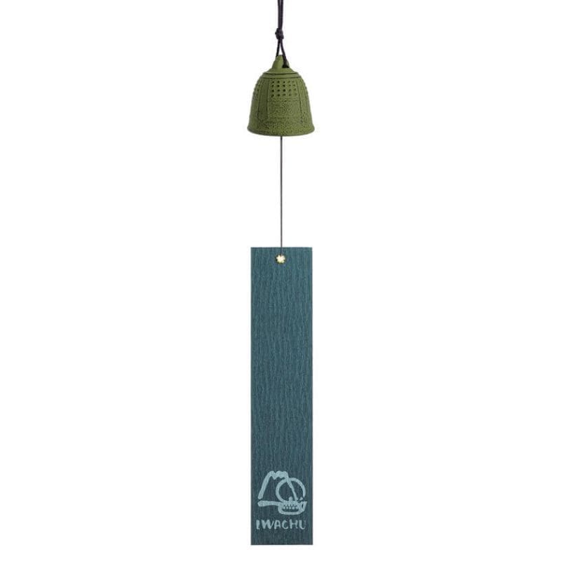 Japanische Windglocke Gusseisen Iwachu Grün - 5,5 cm