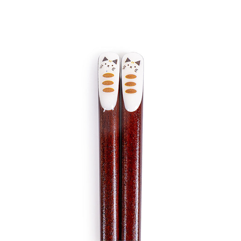 japanischen Essstäbchen & Essstäbchenhalter Set - Katze