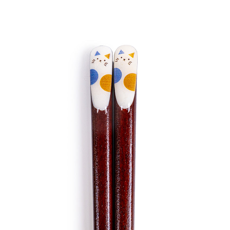 japanischen Essstäbchen & Essstäbchenhalter Set - Katze