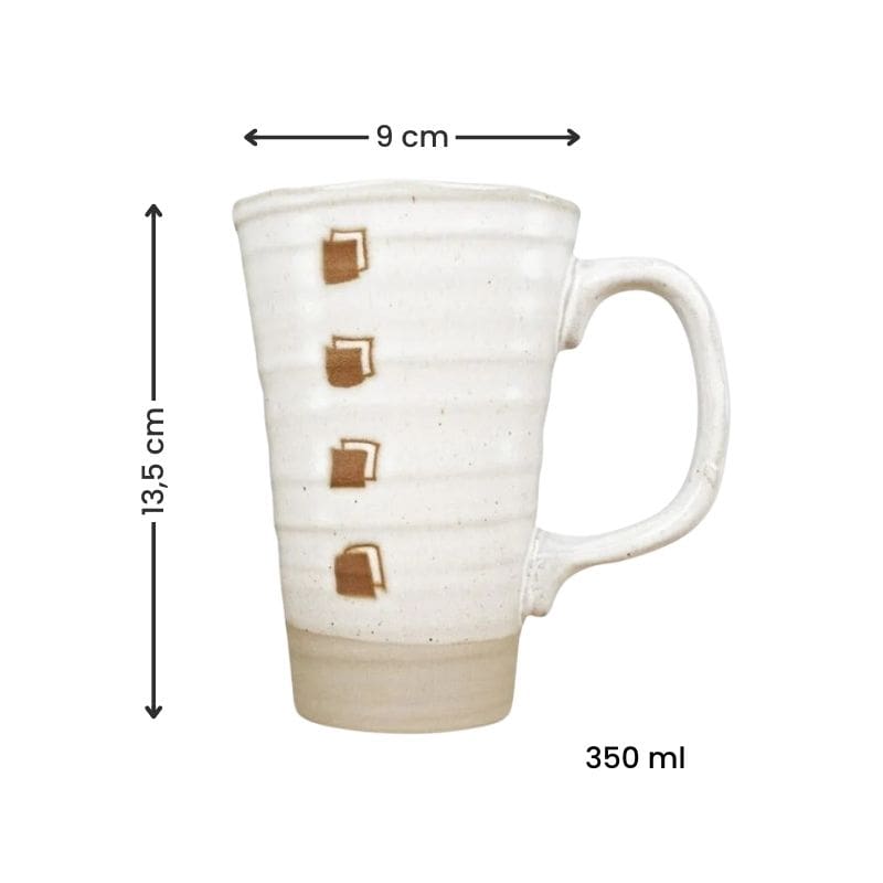 Japanischer Becher Groß - Weiß