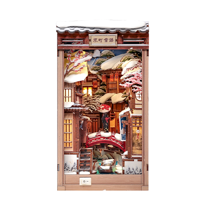 Japanischer Book Nook Kyoto Snow Whisper