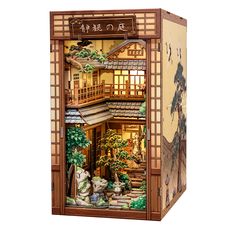 Japanischer Book Nook Serene Courtyard
