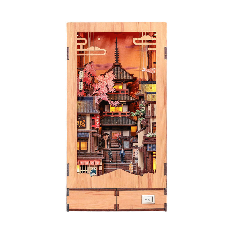 Japanischer Book Nook Twilight Sakura Path
