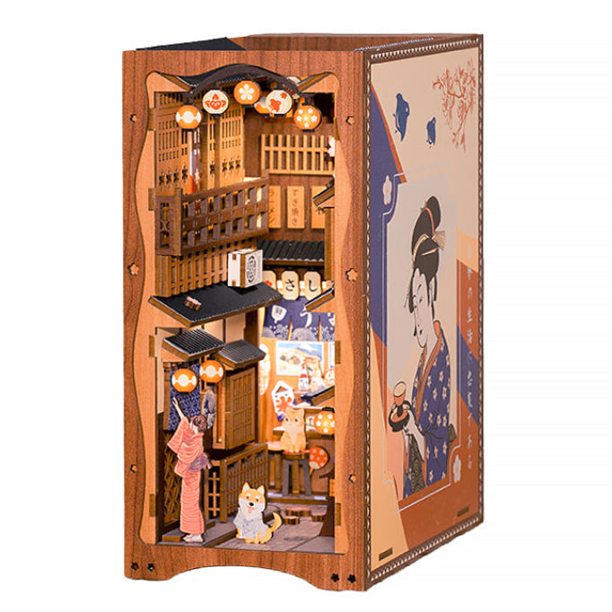 Japanischer Book Nook Under the Sakura Tree