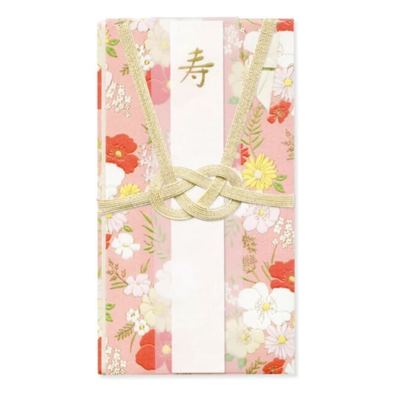 Japanischer Briefumschlag Shugi-bukuro Blume Rosa