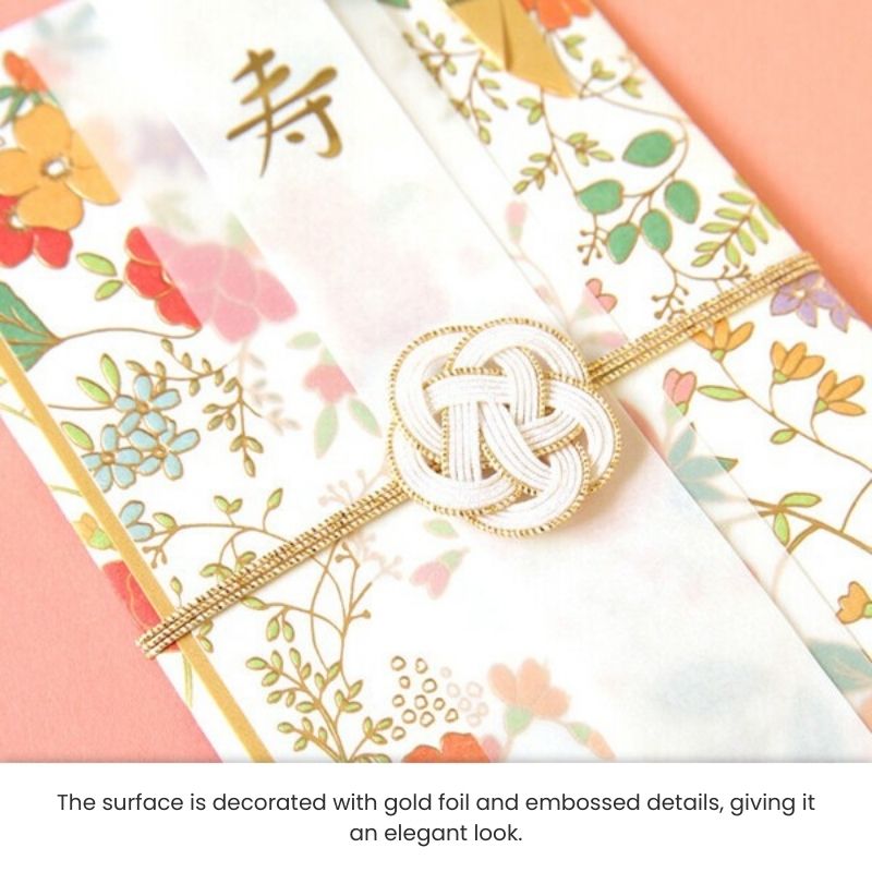 Japanischer Briefumschlag Shugi-bukuro Blume Rosa