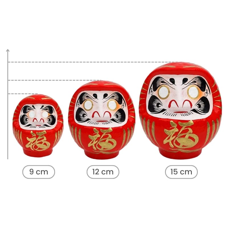 Japanischer Daruma – Rot (9 bis 15 cm)