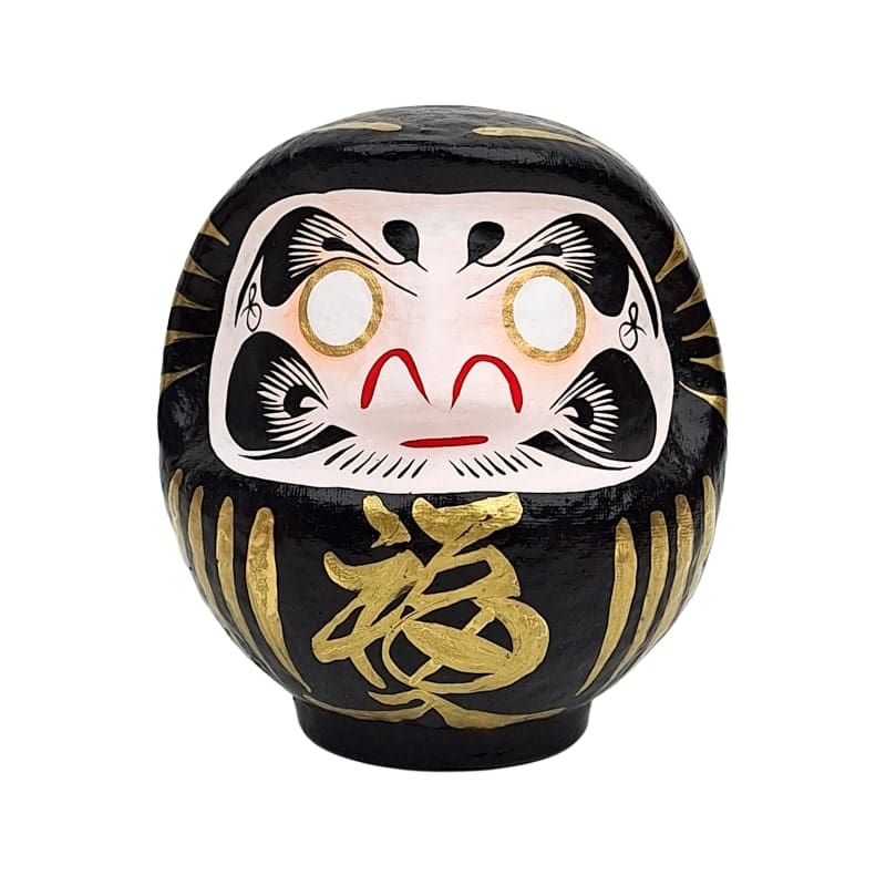 Japanischer Daruma – Schwarz (9 bis 15 cm)