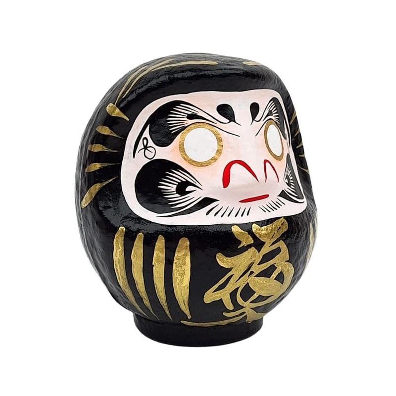 Japanischer Daruma – Schwarz (9 bis 15 cm)