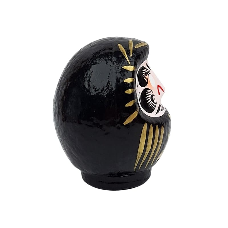 Japanischer Daruma – Schwarz (9 bis 15 cm)