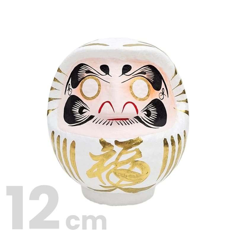 Japanischer Daruma – Weiß (9 bis 15 cm) 12 cm