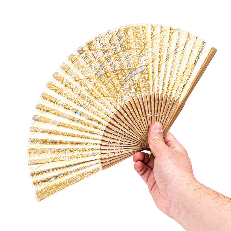 Japanischer Fächer Mino Washi Gold