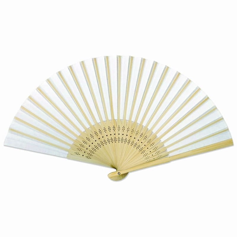 Japanischer Fächer Yuzen Botan Orange