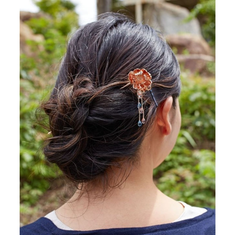 Japanischer Haarschmuck - Blume Pfingstrose