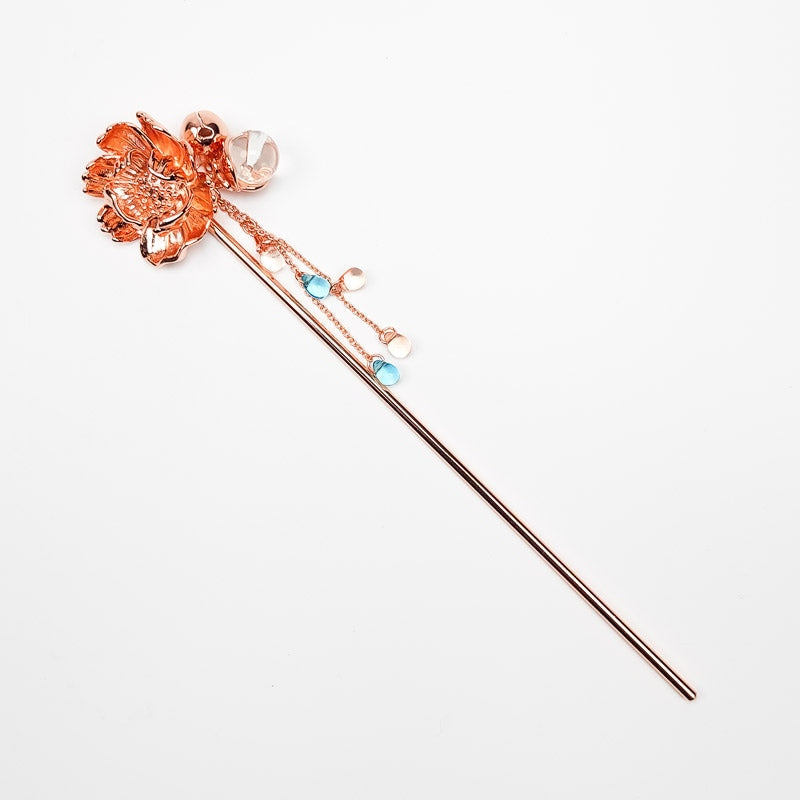 Japanischer Haarschmuck - Blume Pfingstrose