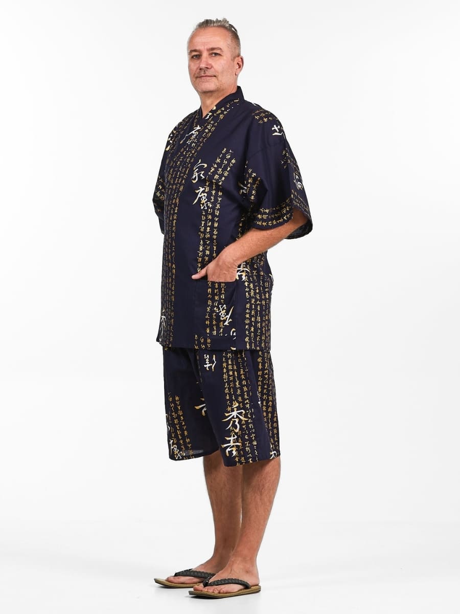 Japanischer Jinbei Herren – Kanji