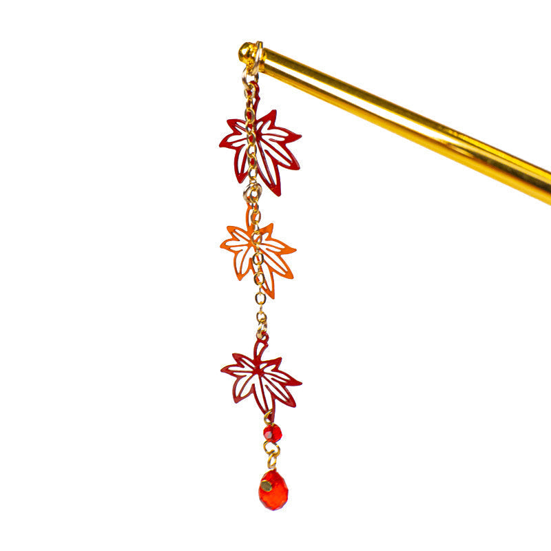 Japanischer Kanzashi Momiji-Blätter