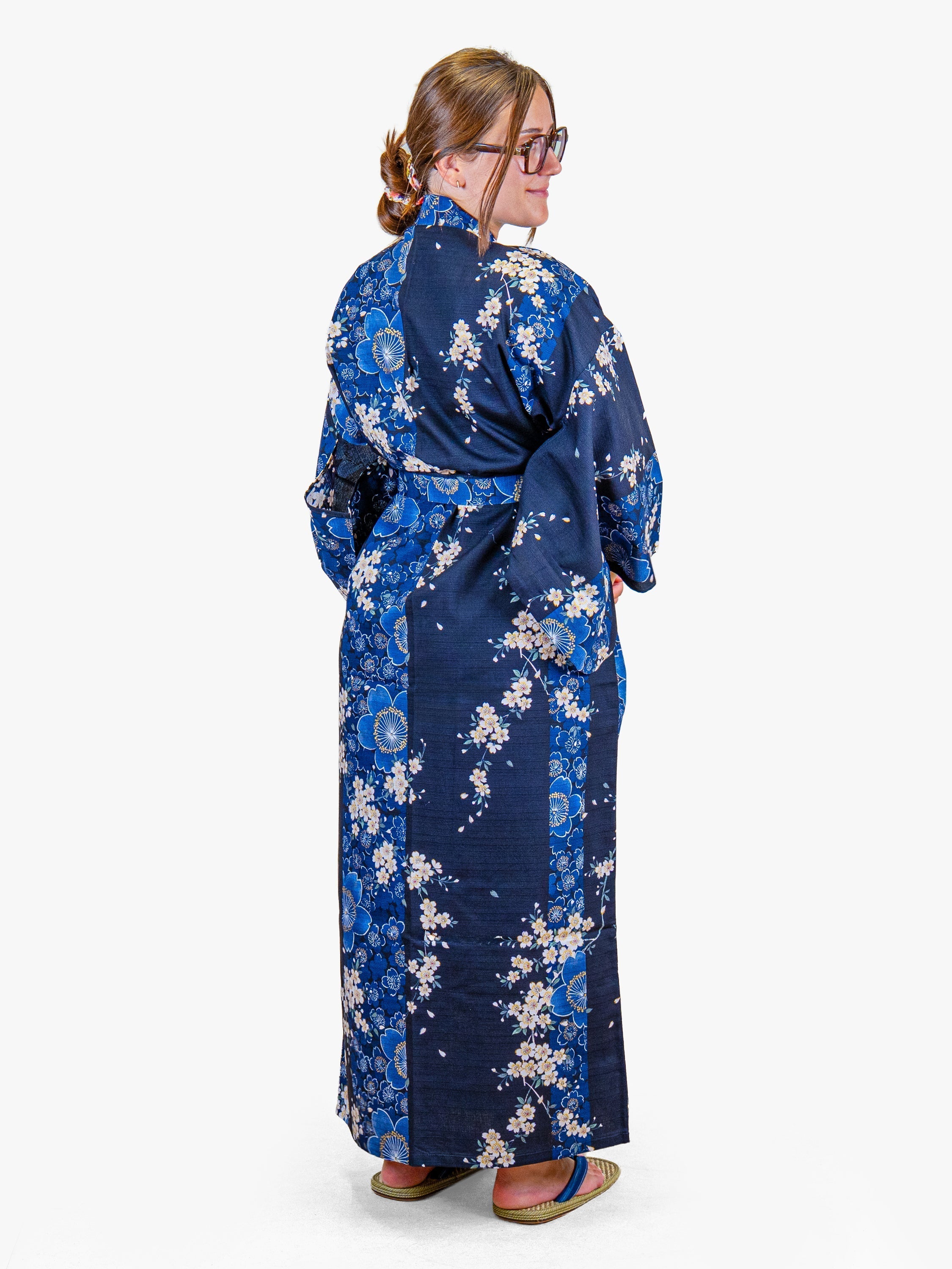 Japanischer Kimono Damen – Blaue Sakura