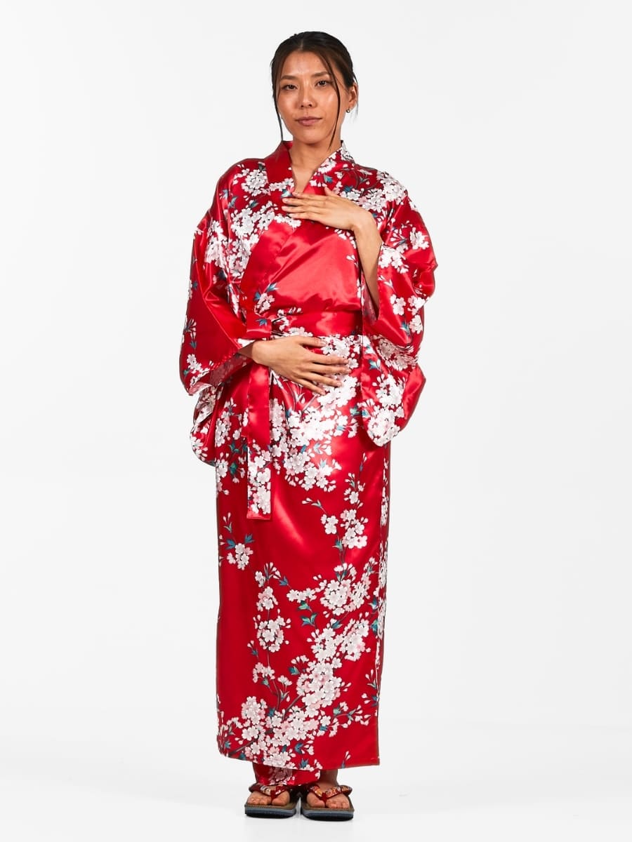 Japanischer Kimono Damen - Cherry Blossom Einheitsgröße