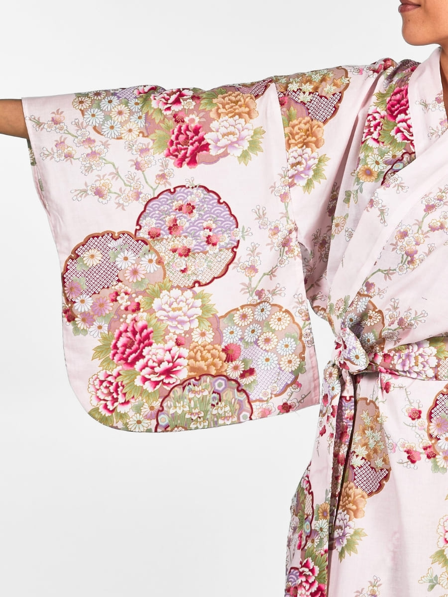 Japanischer Kimono Damen – Maru Mon Einheitsgröße