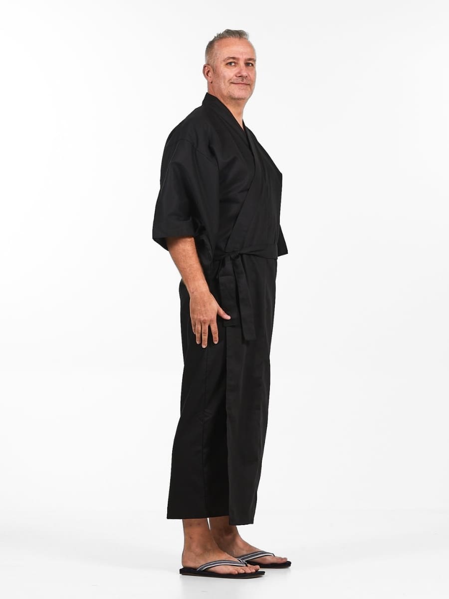 Japanischer Kimono Herren - Schwarz Einheitsgröße