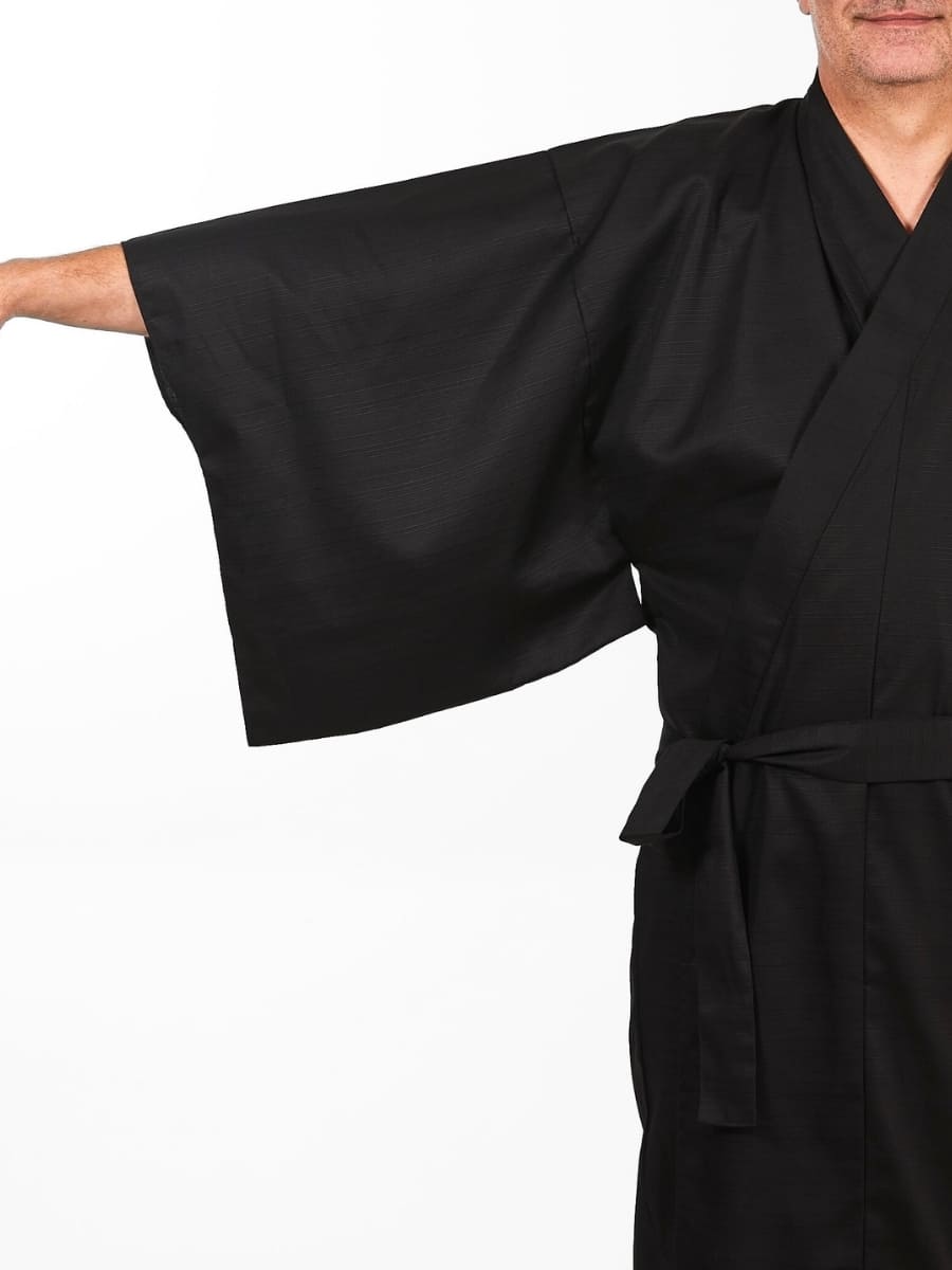 Japanischer Kimono Herren - Schwarz Einheitsgröße