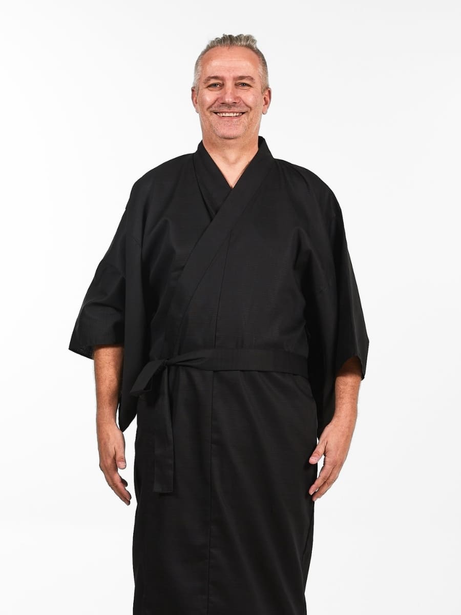 Japanischer Kimono Herren - Schwarz Einheitsgröße