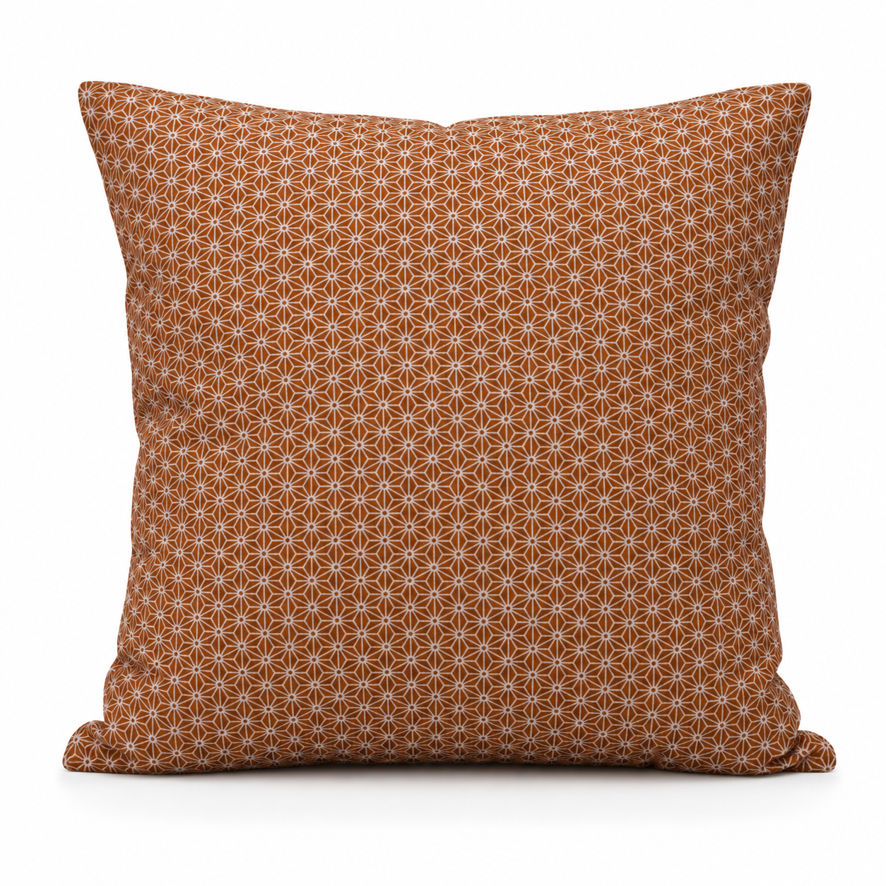Japanischer Kissenbezug Asanoha Orange - 50x50 cm