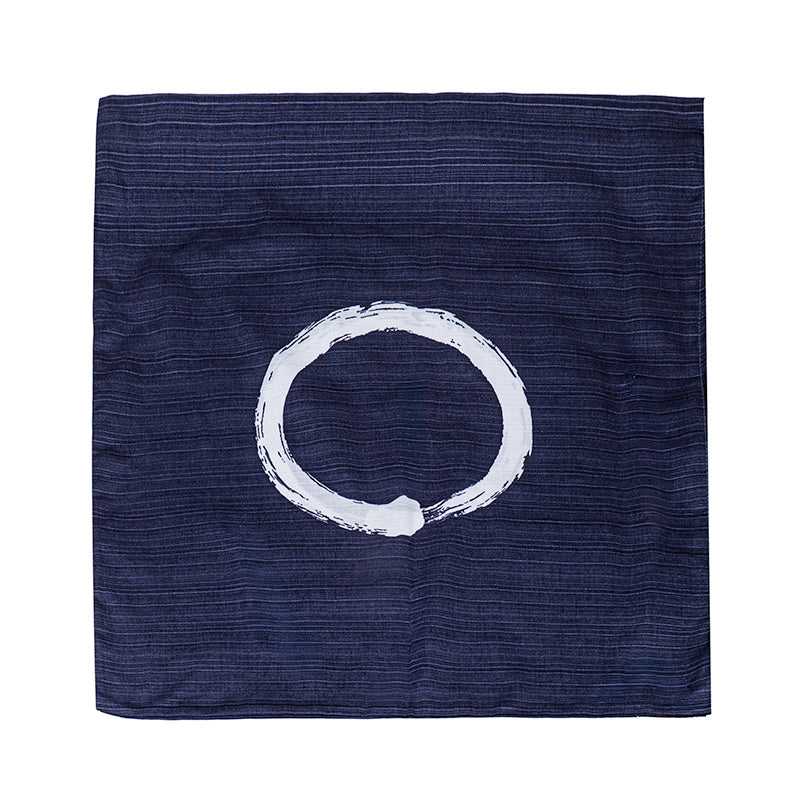 Japanischer Kissenbezug Ensō Blau - 50x50 cm