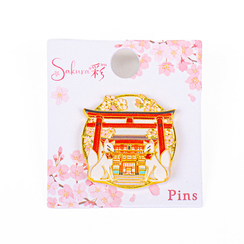 Japanischer Metall-Pin – Torii-Tor