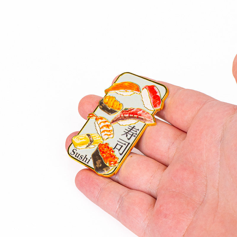 Japanischer Metallmagnet Sushi-Motiv