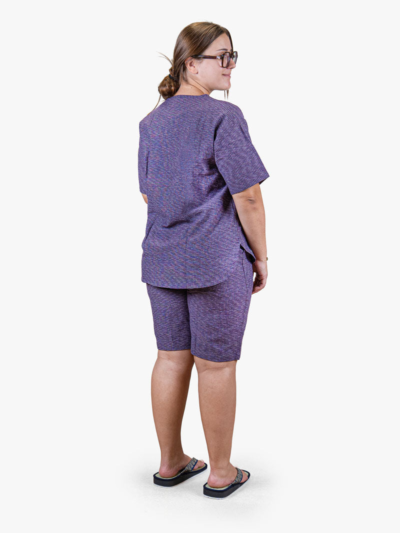 Japanischer Pyjama im Jinbei-Stil Damen – Violett