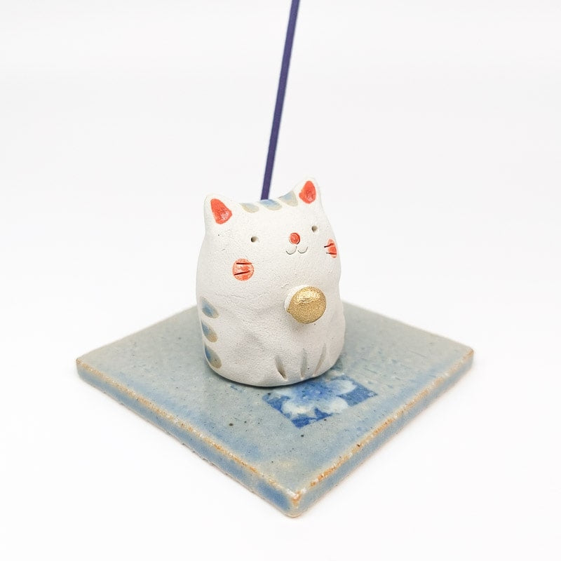 Japanischer Räucherstäbchenhalter Katze