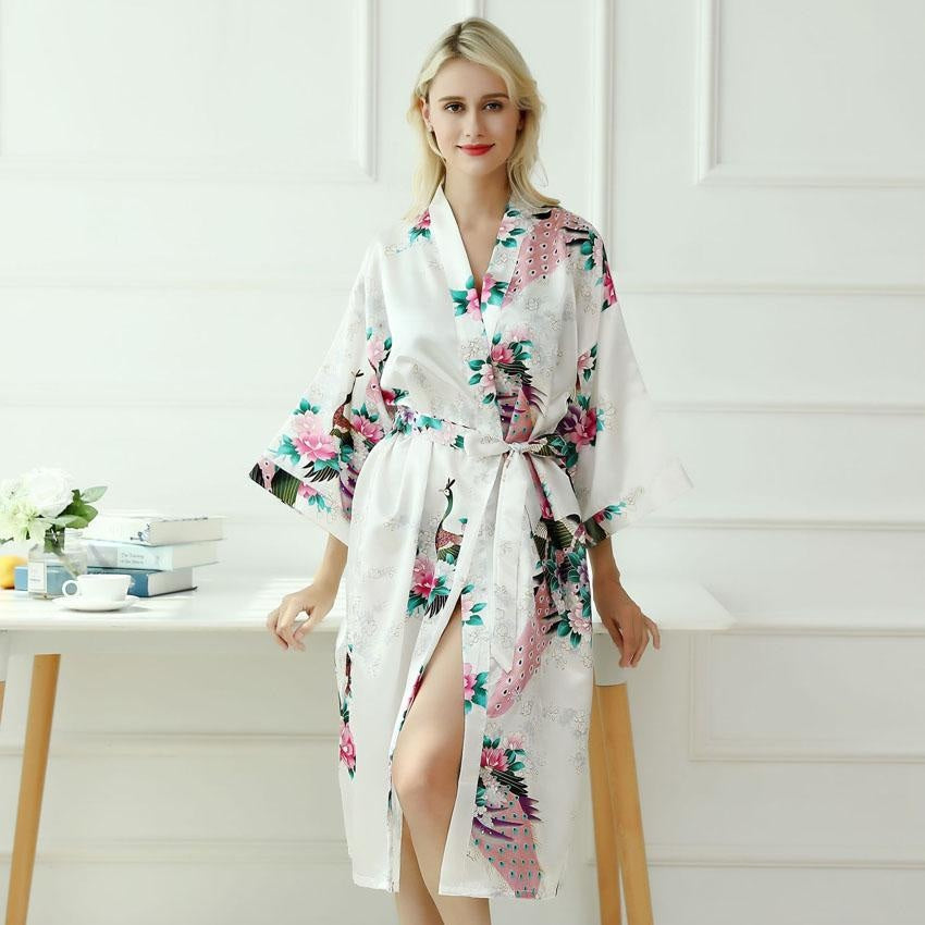 Japanischer Schlafanzug - Kimono Weiß S