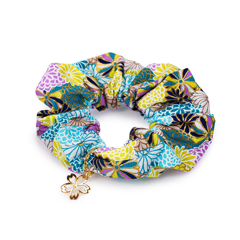 Japanischer Scrunchie - Blau