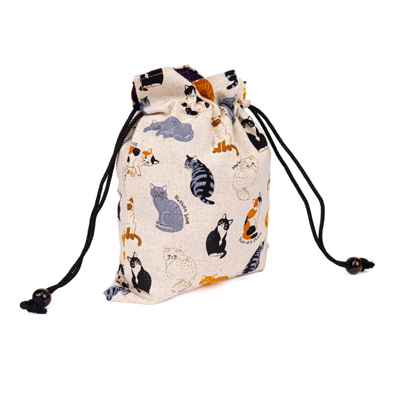 Japanischer Stoffbeutel mit Katzenmotiv
