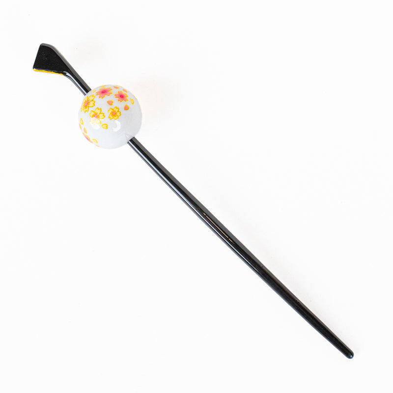 Japanischer Tama Kanzashi Ukidama Weiß