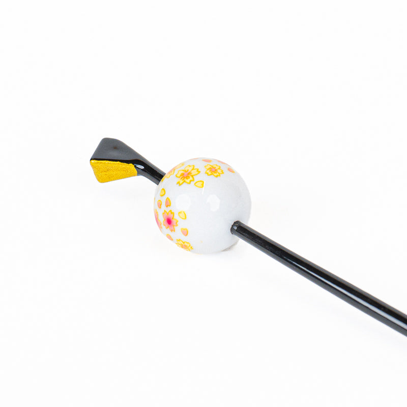 Japanischer Tama Kanzashi Ukidama Weiß